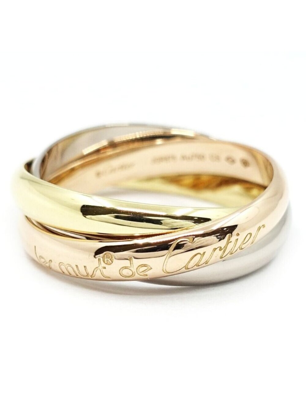 Cartier 18k Yellow Gold WG PG Trinity Ring Bullion